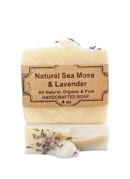 Raw Sea Moss & Lavender Bar Soap