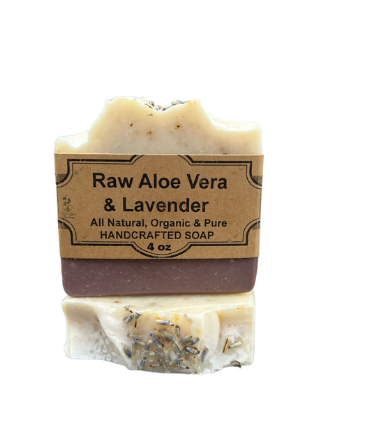 Raw Aloe Vera & Lavender Soothing Bar Soap