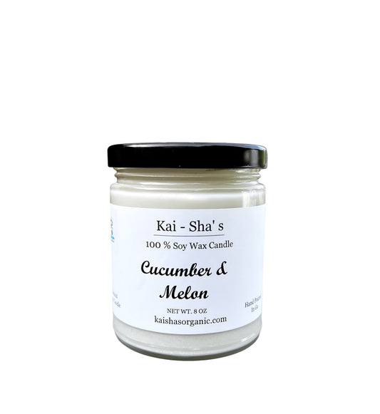 Cucumber Melon All Natural Soy Wax Candle