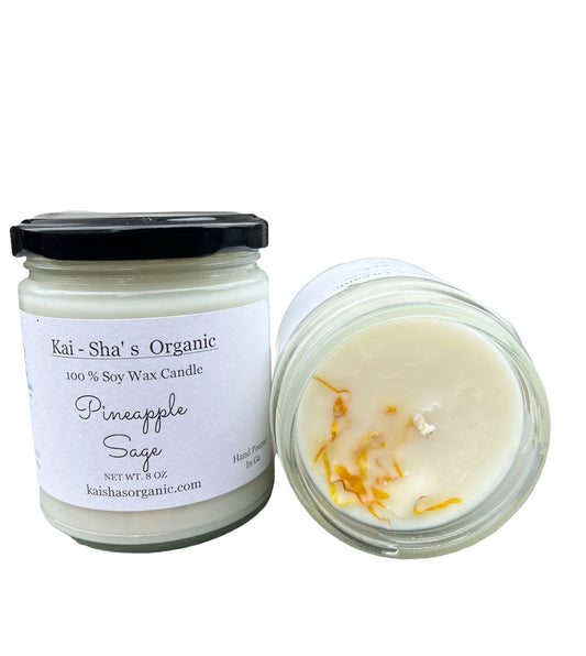 Pineapple & Sage Soy Wax Candle