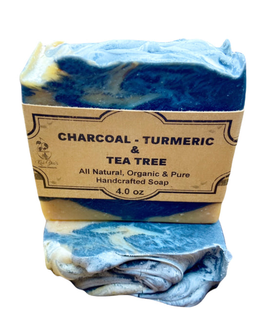 Charcoal-Turmeric & Tea Tree Bar Soap